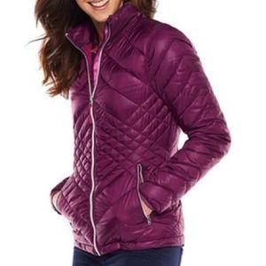 TEK GEAR Plum Lightweight Quilted Puffer Jacket Size 2X NWT